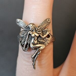 🧚‍♀️ Sterling Silver Fairy Ring 925 size 4